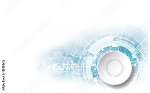 Vector Abstract futuristic circuit board, Illustration high digital technology blue color