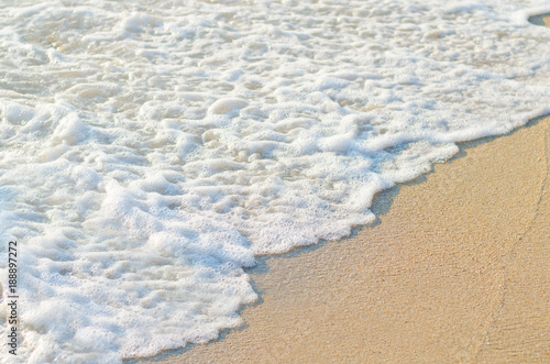 Sand and water on Bangsan beach at Chonburi  Thailand