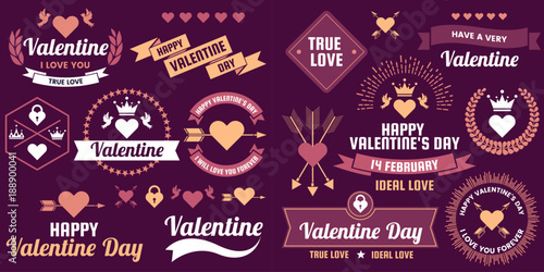 Valentine template banner Vector background for banner