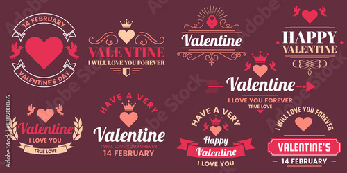 Valentine template banner Vector background for banner
