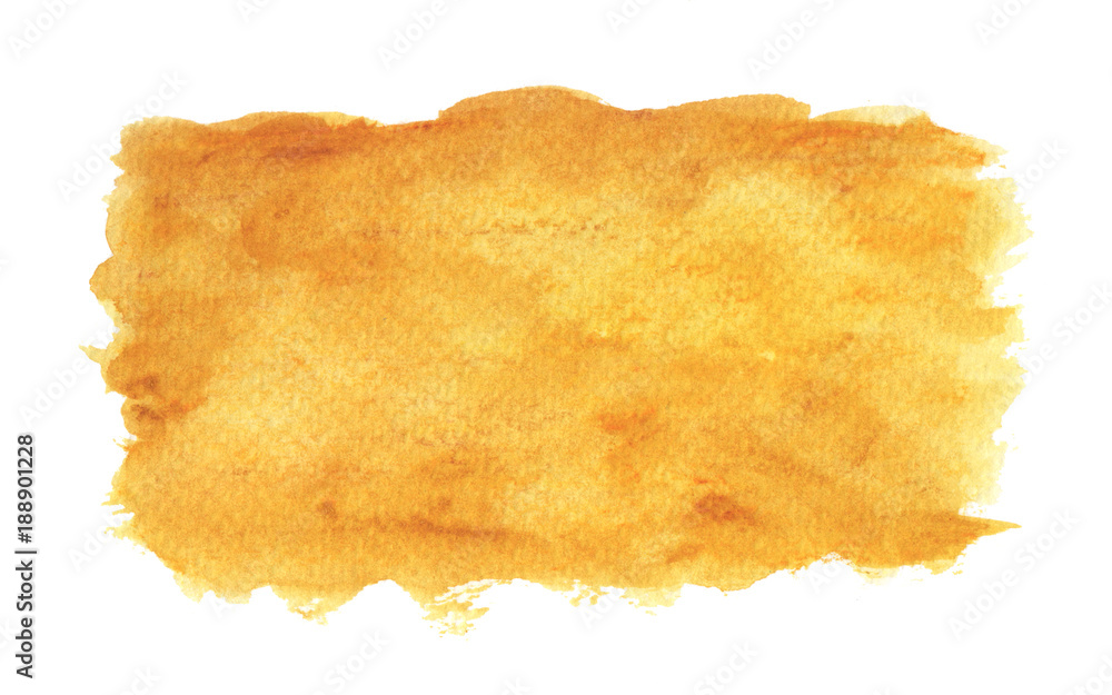 Yellow watercolor background isolated on white, Abstract painted template with paper texture. Yellow watercolor background isolated on white, Abstract painted template with paper texture.