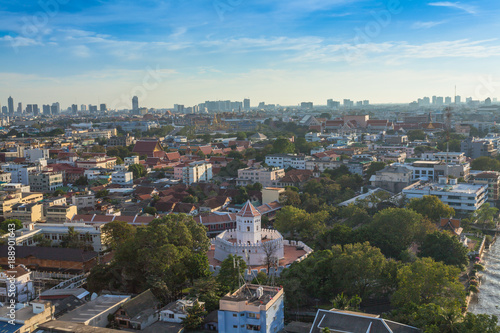 Pom Phra Sumen Fort built for protect the royal city of Bangkok. photo