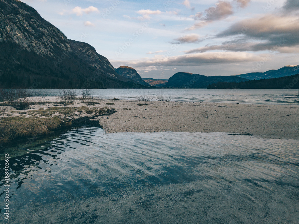 Landscape. Lakes and mountains.