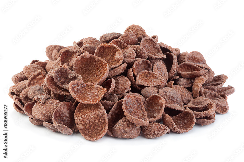 Cocoa corn flakes isolated Cocoa corn flakes isolated