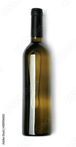 Bottle of wine on light background