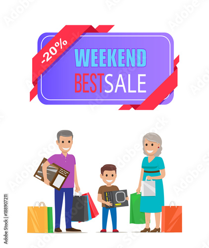Weekend Best Sale Poster Grandparents on Shopping