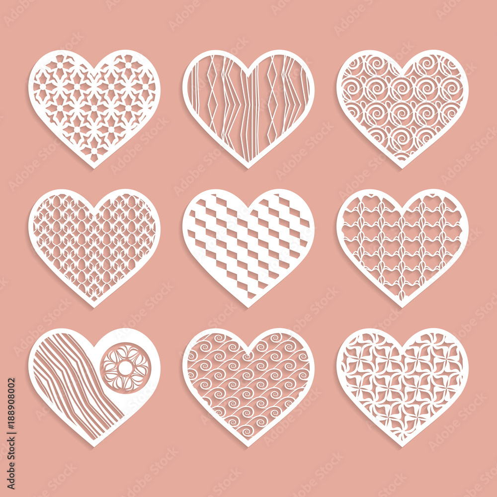 white hearts on the pink background white hearts on the pink background