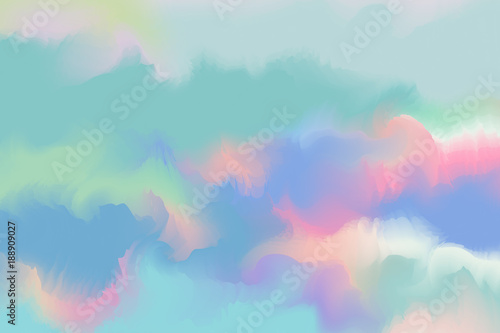 Abstract colorful watercolor for background. Digital art painting © kittikorn Ph.