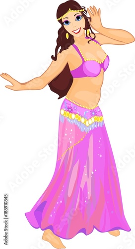 Cartoon belly dancer