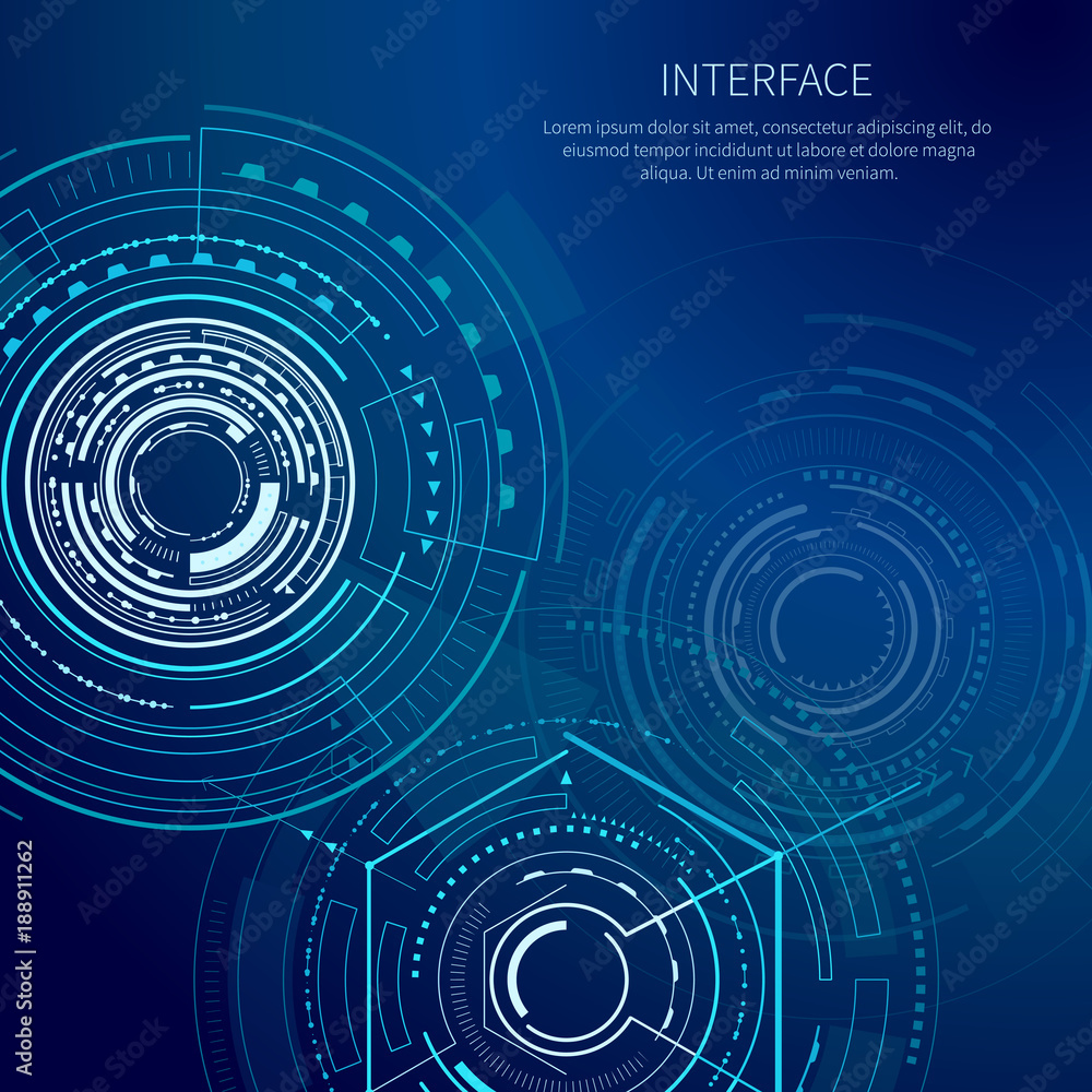 Gloomy Interface with Lot of Geometric Shapes Gloomy Interface with Lot of Geometric Shapes