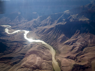 Fototapete Luftbild Grand Canyon mit Colorado River  © thamerpic