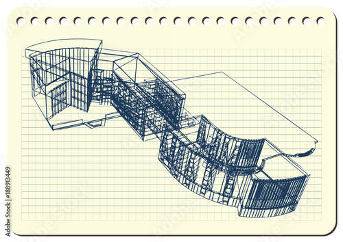 Graphic illustration with decorative architecture 20_2