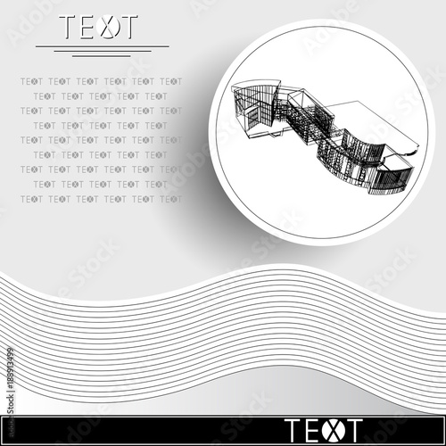 Graphic illustration with decorative architecture 20_3