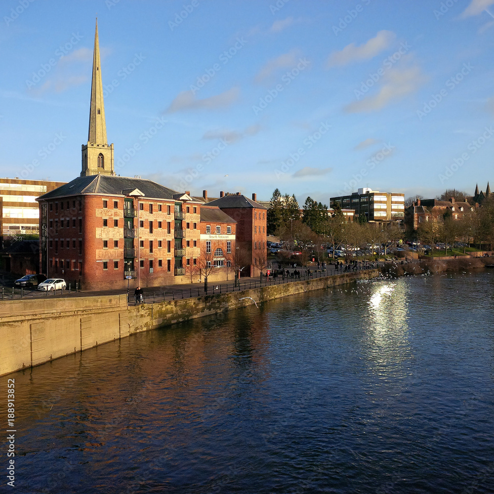 Fototapeta premium worcester worcestershire city town