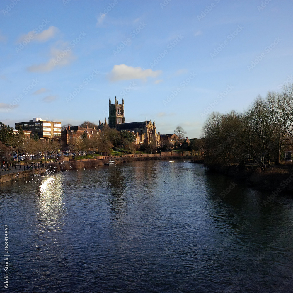 Obraz premium worcester worcestershire city town