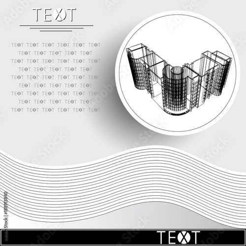 Graphic illustration with decorative architecture 22_3