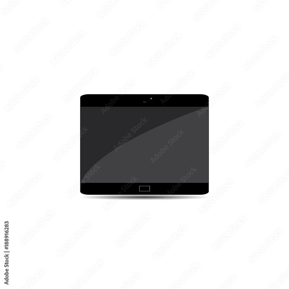 Digital Tablet computer screen isolated on a white background. Digital Tablet computer screen isolated on a white background.
