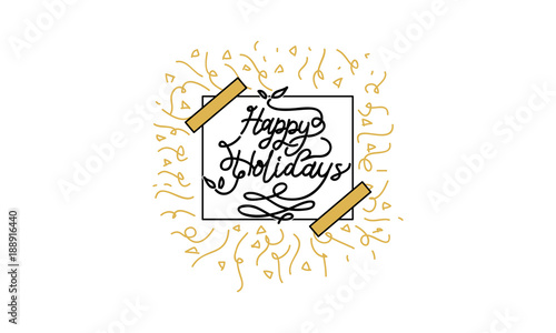 Happy Holidays Template Vector