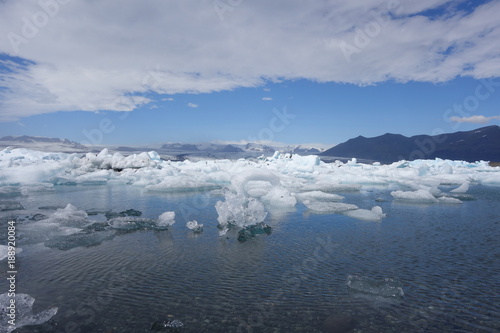 アイスランドの氷河湖