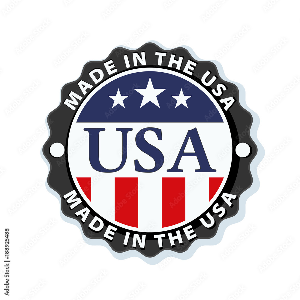 Made in USA label illustration Made in USA label illustration