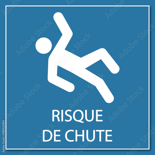 Logo risque de chute.