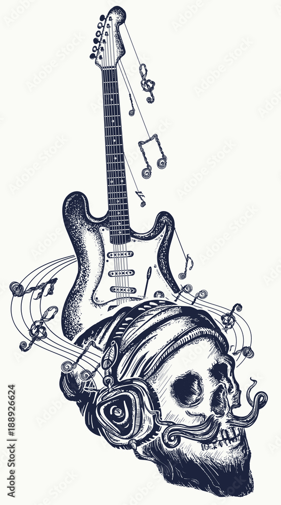 Set of rock and roll music emblems Royalty Free Vector Image