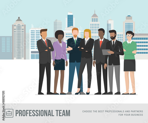 Businesspeople standing together