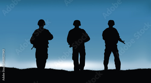 Soldiers on the performance of the combat mission.
