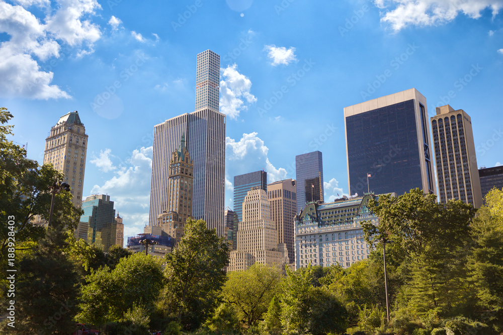 Central Park and Manhattan skyline, New York City 