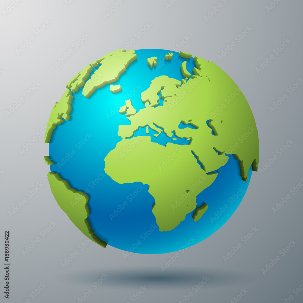 Fototapeta premium Earht world map illustration