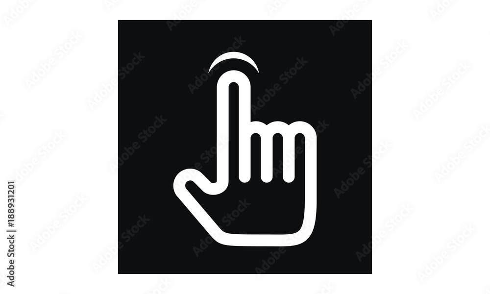 Vector button touch touch button menu navigation Stock Vector