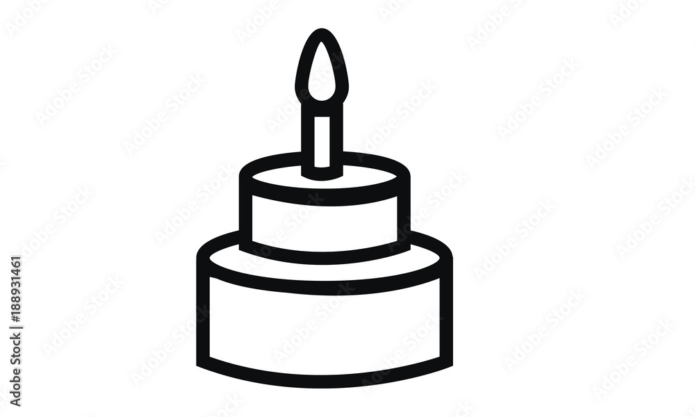 Vector - birthday cake - birthday - cake - anniversary cake - cake with candle Vector - birthday cake - birthday - cake - anniversary cake - cake with candle