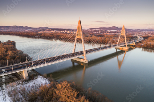 Megyeri-bridge over the Danube river photo