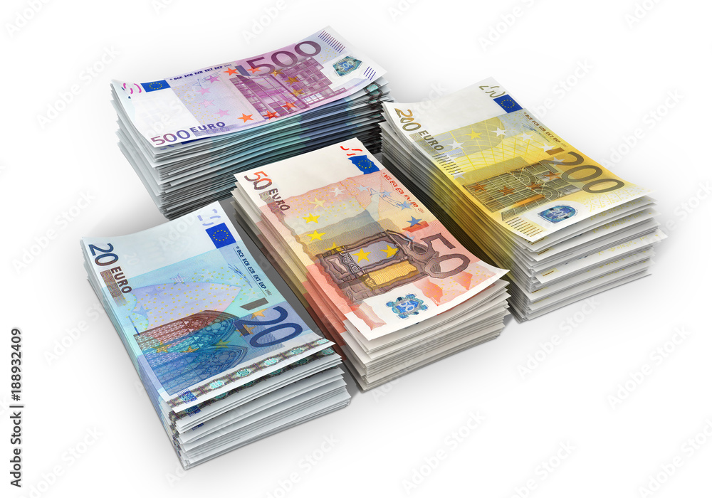 Stack of bitcoin bills isolated on a white background. Mining concept. 3d illustration Stack of bitcoin bills isolated on a white background. Mining concept. 3d illustration