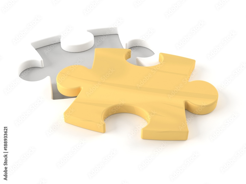 Fototapeta premium Wooden jigsaw