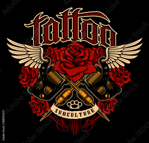 Tattoo shirt design (color version)