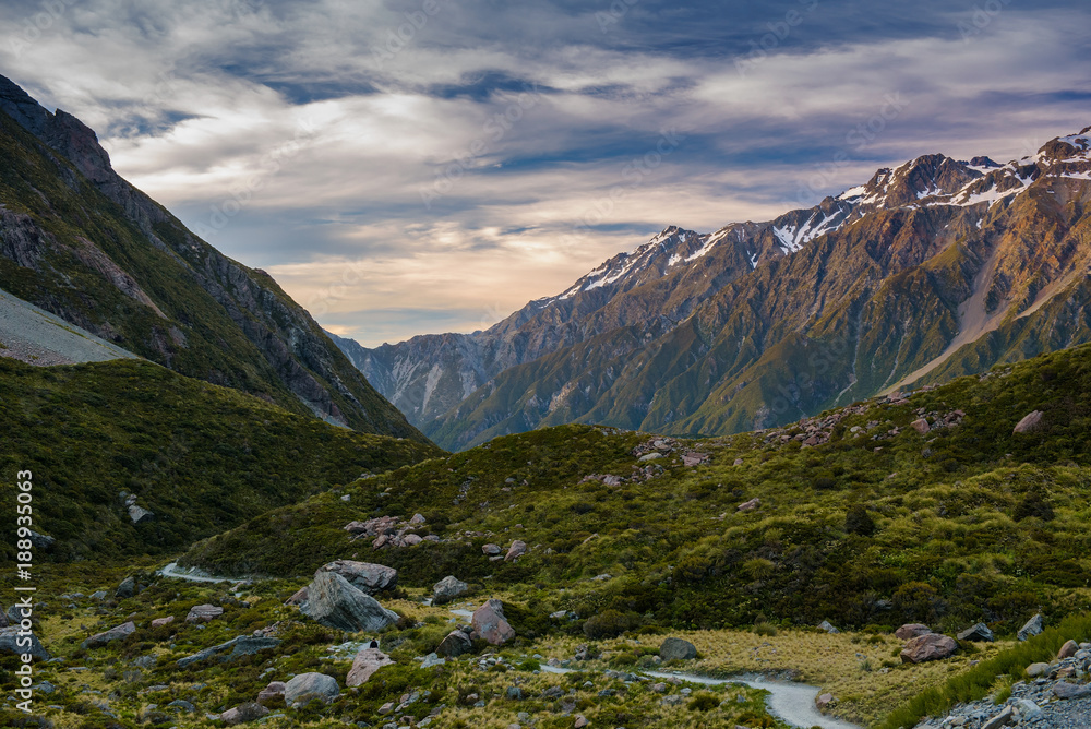 landscape of mt.cook national park, New Zealand