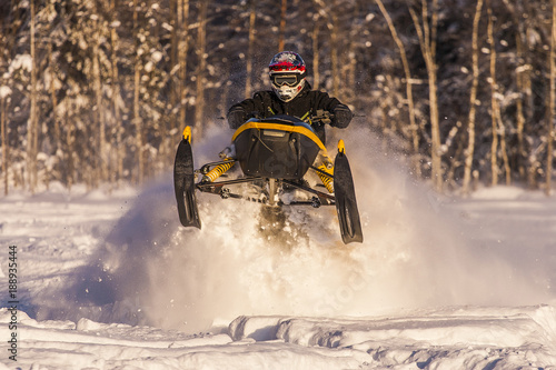 Snowmobile Adventure in the winter landscape outdoor travel © RobertNyholm