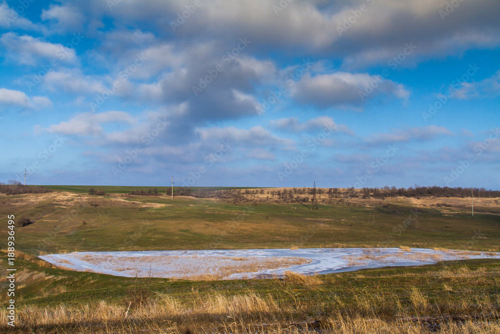 Taurian steppe  near the Sea of Azov