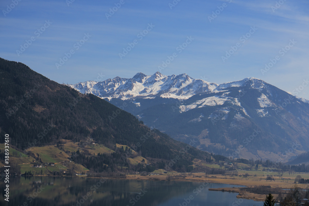 Mountains and lake