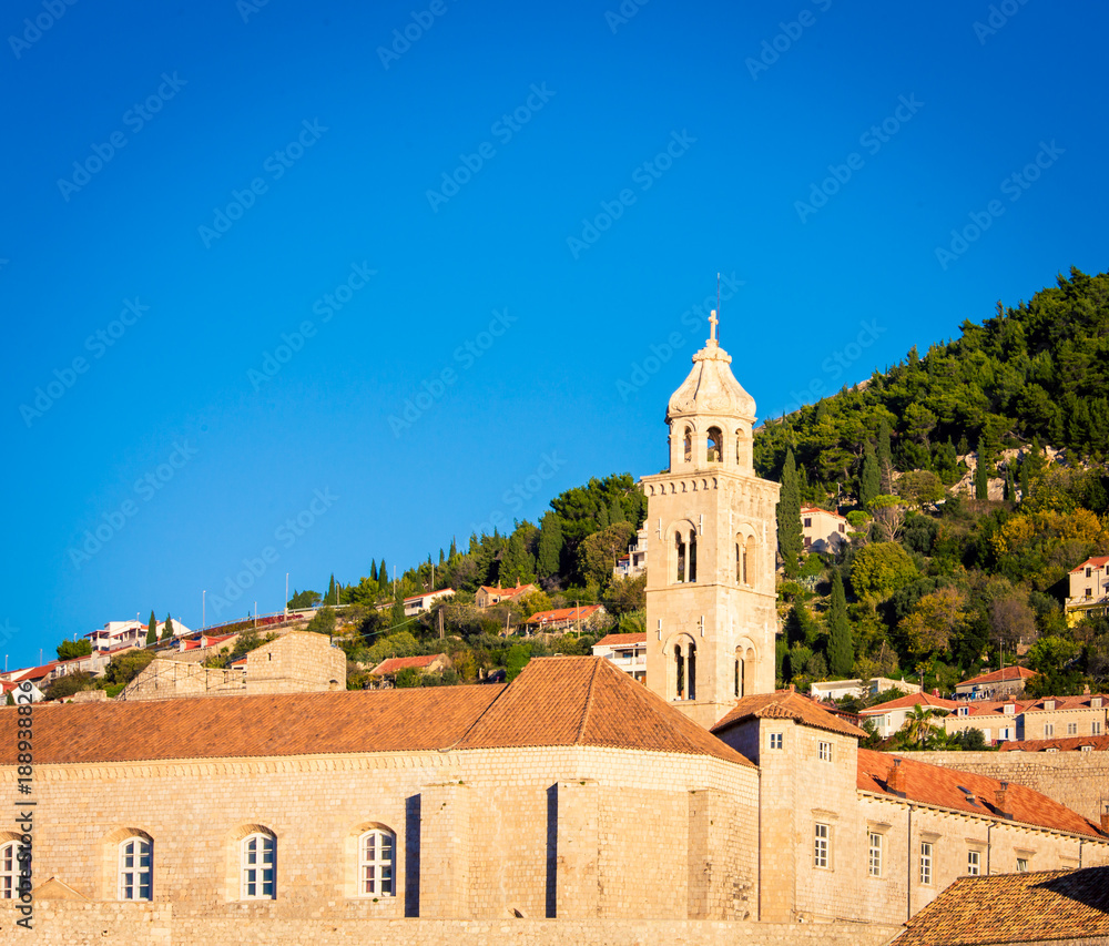 Church tower in Dubrovnik
