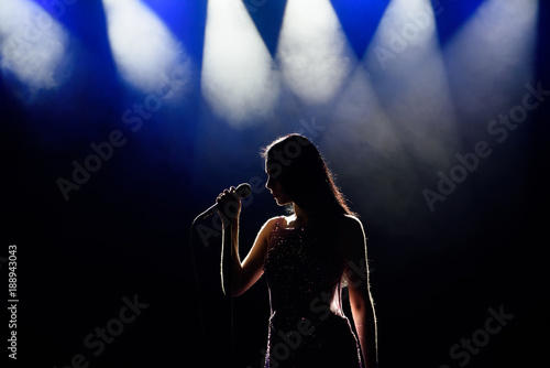 Singer woman on stage