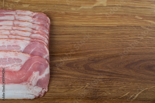 Ham on a wooden desk
