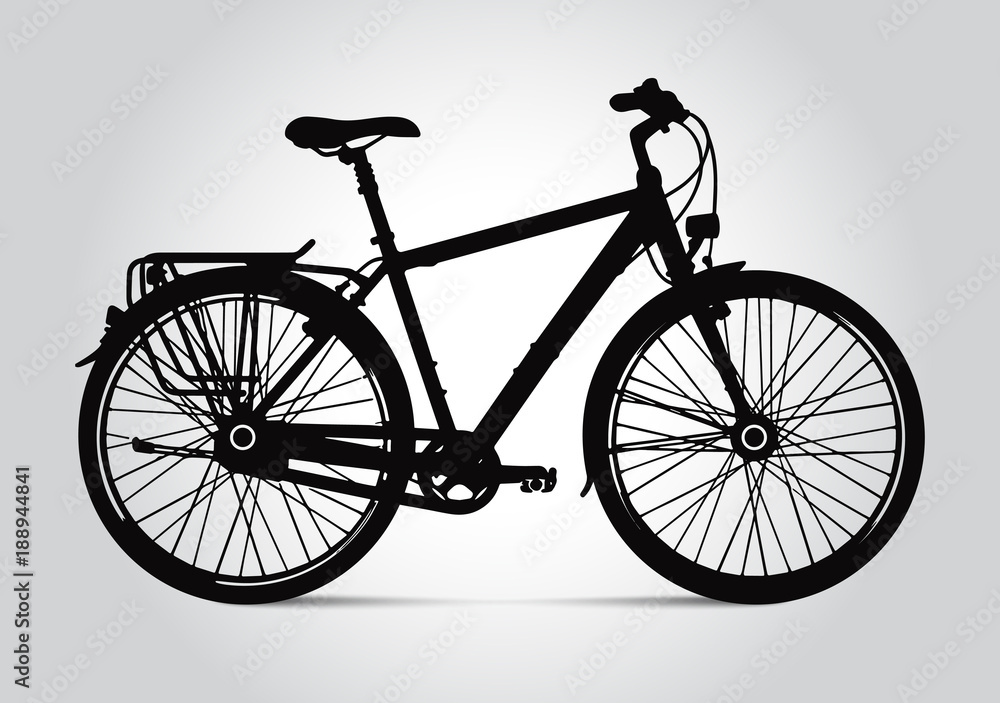 Bicycle for Racing. Logo Line Art Black Hand Drawing. Vector illustration