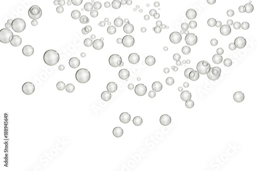 Falling fizz bubbles