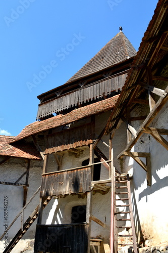  Fortified saxon medieval church Homorod, Transylvania photo