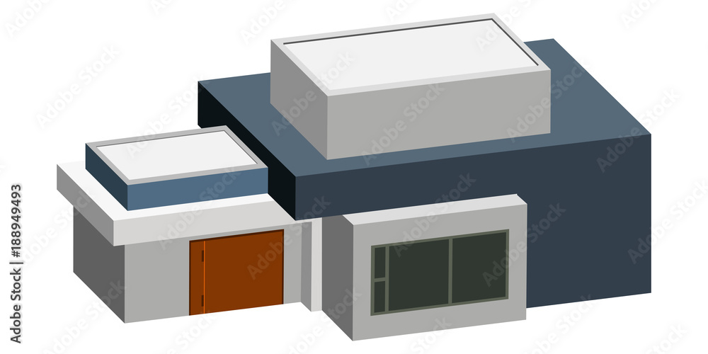 Isolated house building Isolated house building