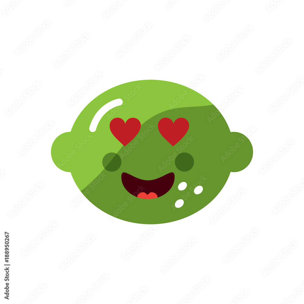 lime or lemon in love heart eyes fruit kawaii icon image vector illustration design lime or lemon in love heart eyes fruit kawaii icon image vector illustration design