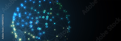 Cyber security and information or network protection. Future technology web services for business and internet project