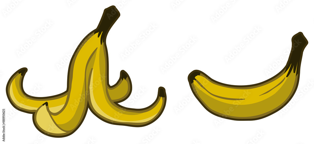 Banana Peel Cartoon Color